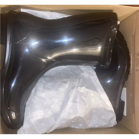 UGG Sienna Black Rain Boots Womens Size 10 - Picture 5 of 5